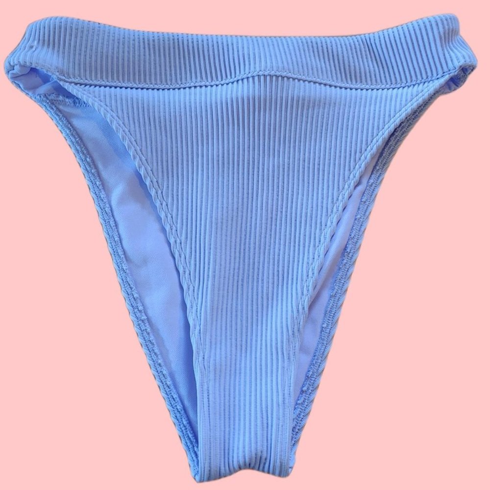 Hollister Ribbed High Waist Bikini Bottom Women's Sz Small